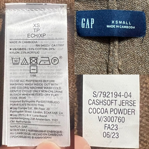 GAP Cocoa Powder Cashsoft Knit Lounge Pants Women's XS - Picture 12 of 12